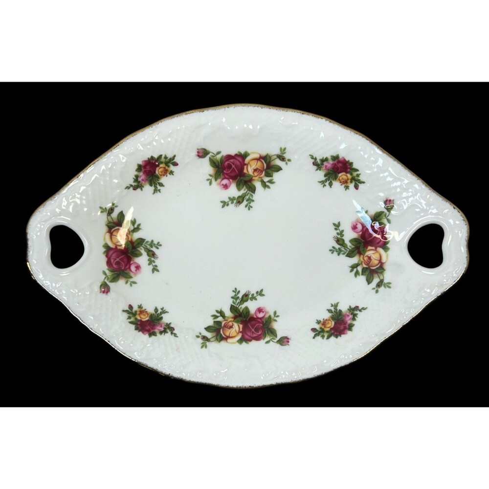 Royal Albert OLD COUNTRY ROSES Victorian Tray with Heart Handle Bone China